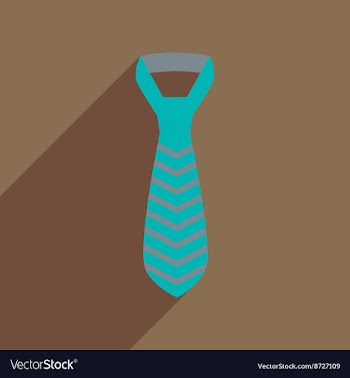 Flat icon with long shadow tie vector image