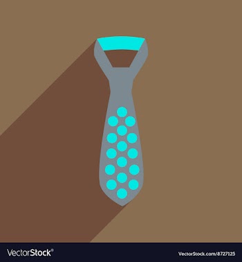 Flat icon with long shadow tie vector image