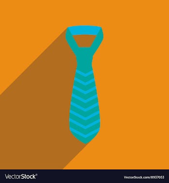 Flat icon with long shadow tie vector image