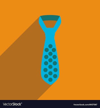 Flat icon with long shadow tie vector image