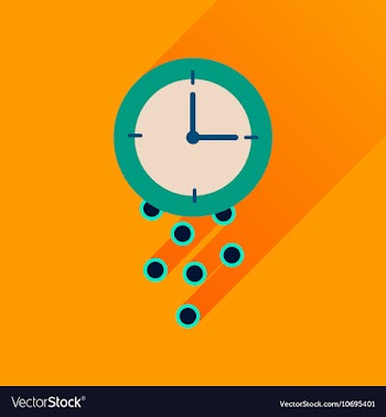 Flat icon with long shadow time is money vector image