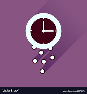 Flat icon with long shadow time is money vector image