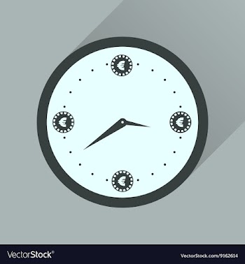 Flat icon with long shadow time is money vector image