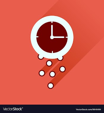 Flat icon with long shadow time is money vector image