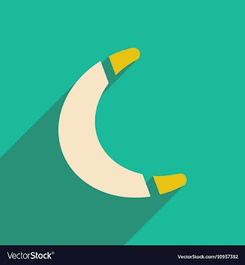 Flat icon with long shadow toy boomerang vector image