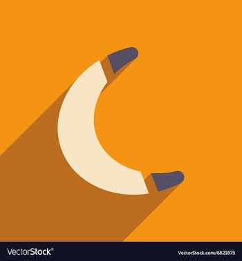 Flat icon with long shadow toy boomerang vector image