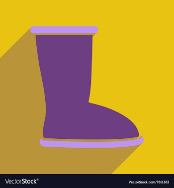 Flat icon with long shadow ugg boots vector image