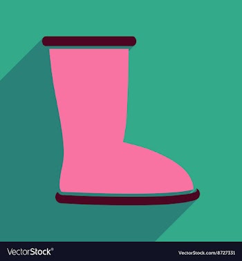 Flat icon with long shadow ugg boots vector image