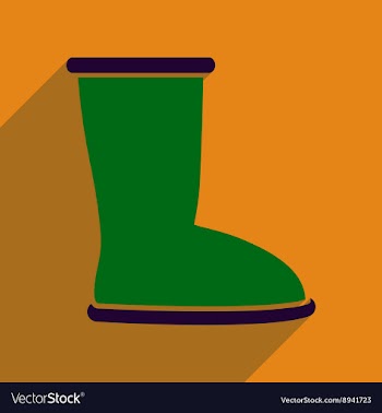 Flat icon with long shadow ugg boots vector image