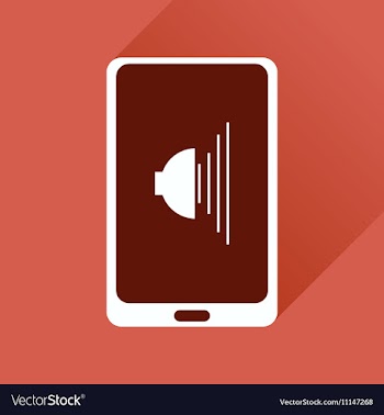 Flat icon with long shadow volume of mobile phone vector image