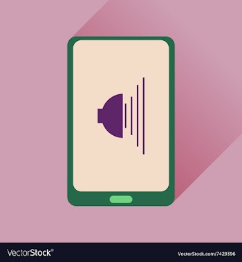 Flat icon with long shadow volume of mobile phone vector image