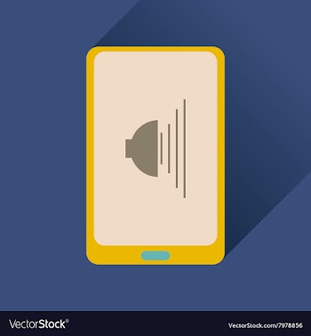 Flat icon with long shadow volume of mobile phone vector image