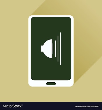 Flat icon with long shadow volume of mobile phone vector image