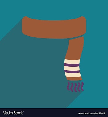 Flat icon with long shadow Warm scarf vector image