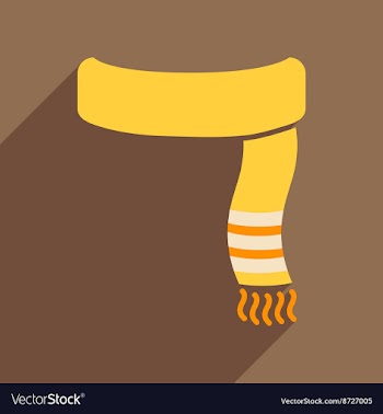 Flat icon with long shadow Warm scarf vector image