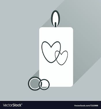 Flat icon with long shadow wedding Candle vector image