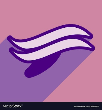 Flat icon with long shadow whales logo vector image