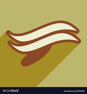 Flat icon with long shadow whales logo vector image
