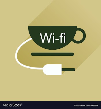 Flat icon with long shadow Wi fi Cup vector image