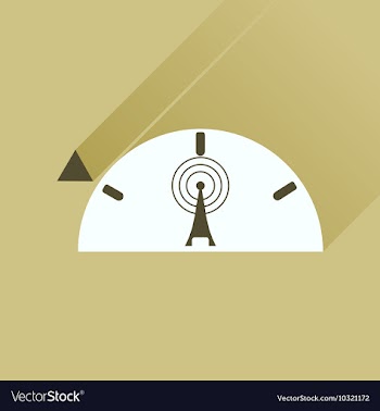 Flat icon with long shadow Wi fi modem vector image