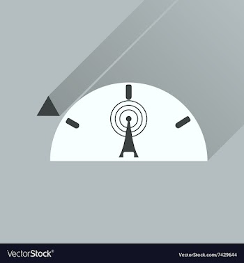 Flat icon with long shadow Wi fi modem vector image