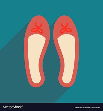 Flat icon with long shadow woman shoes vector image