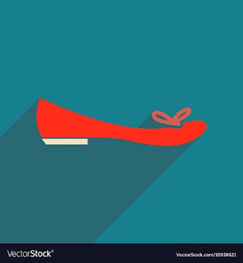 Flat icon with long shadow woman shoes vector image
