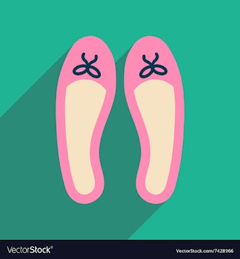 Flat icon with long shadow woman shoes vector image