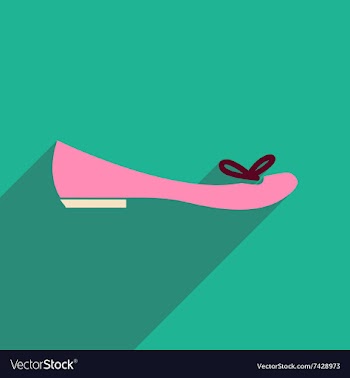 Flat icon with long shadow woman shoes vector image