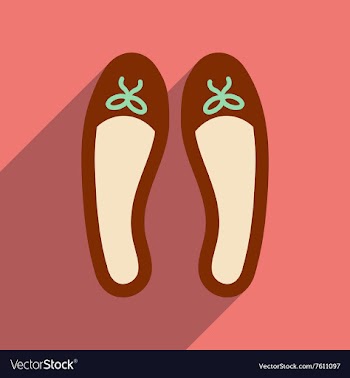 Flat icon with long shadow woman shoes vector image