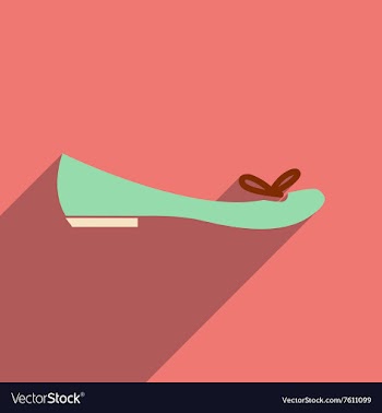 Flat icon with long shadow woman shoes vector image