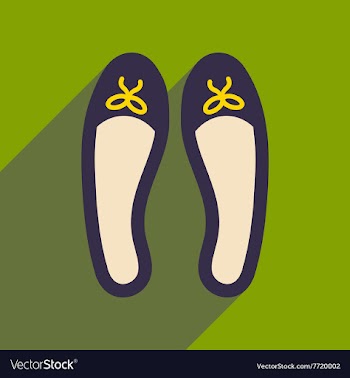 Flat icon with long shadow woman shoes vector image