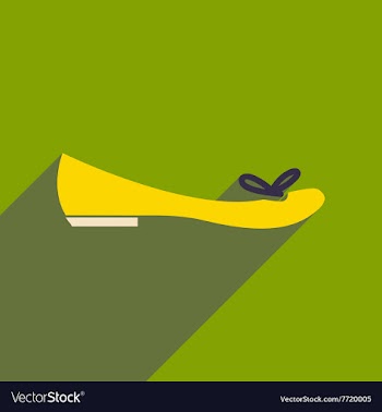 Flat icon with long shadow woman shoes vector image