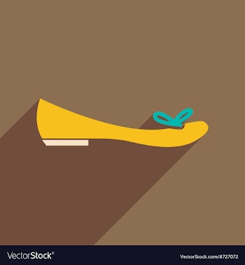 Flat icon with long shadow woman shoes vector image