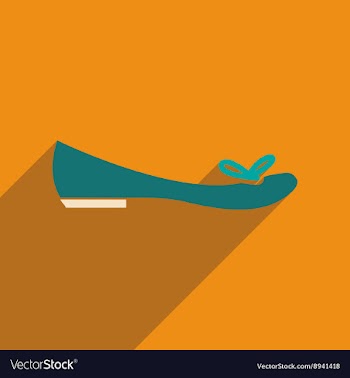 Flat icon with long shadow woman shoes vector image