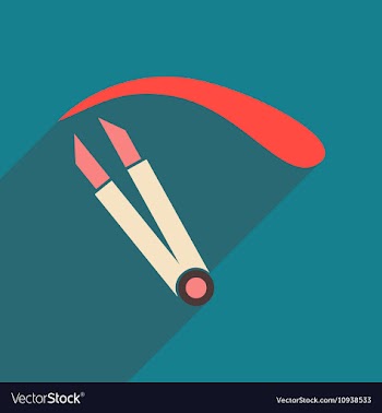 Flat icon with long shadow women eyebrow Tweezers vector image