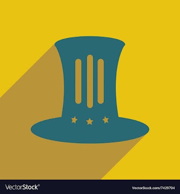 Flat icon with long shadow women hat vector image