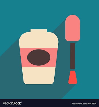 Flat icon with long shadow women nail polish vector image