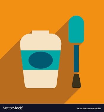 Flat icon with long shadow women nail polish vector image