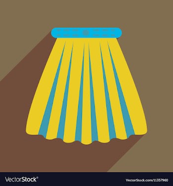 Flat icon with long shadow women skirt vector image