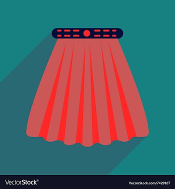 Flat icon with long shadow women skirt vector image