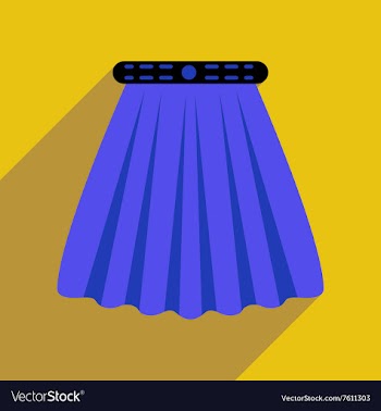 Flat icon with long shadow women skirt vector image