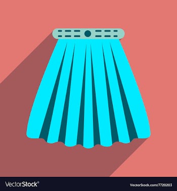 Flat icon with long shadow women skirt vector image