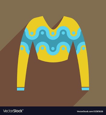 Flat icon with long shadow Women sweater vector image