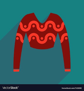 Flat icon with long shadow Women sweater vector image
