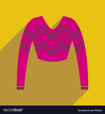 Flat icon with long shadow Women sweater vector image