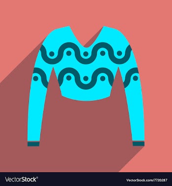Flat icon with long shadow Women sweater vector image