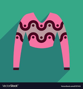 Flat icon with long shadow Women sweater vector image
