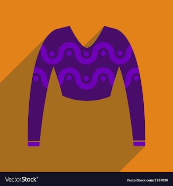 Flat icon with long shadow Women sweater vector image
