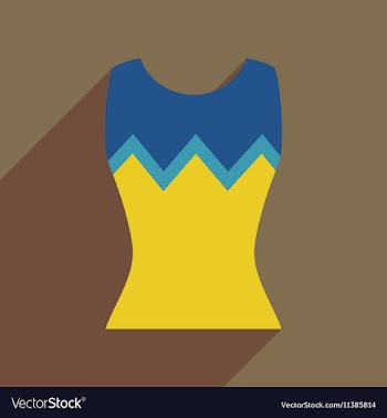 Flat icon with long shadow womens blouse vector image